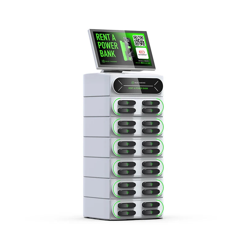 2025 New Product Share Power Bank Portable Power Station with 24 Slots Integrated Stackable Fast Chargers for Business Ideas
