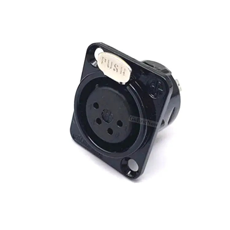 1pcs 3,4,5,6,7 pin Male/Female Black/Silver Metal Square XLR Speaker Panel mount socket Connector