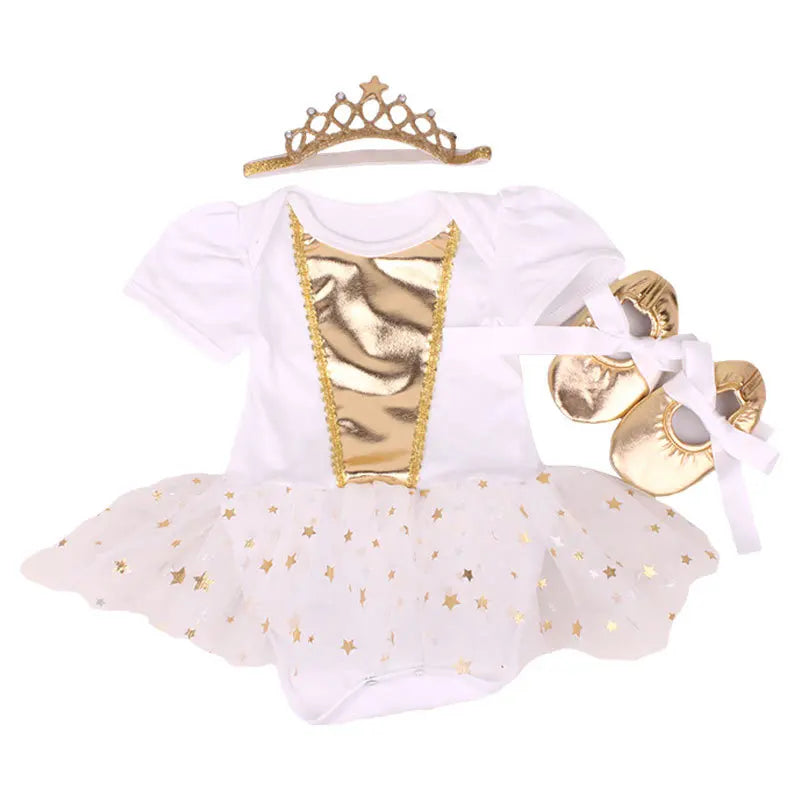 0-2Y 3pcs Girl Baby Summer Suit Novelty Costume Newborn Clothing Sets Bebe Dress Toddler Clothes Party Cosplay Gift 3 6 9 12 18M