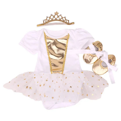 0-2Y 3pcs Girl Baby Summer Suit Novelty Costume Newborn Clothing Sets Bebe Dress Toddler Clothes Party Cosplay Gift 3 6 9 12 18M