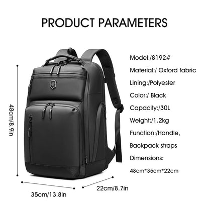 Portable 15.6" Inch Waterproof Anti-Theft Business Laptop Backpack Polyester Lining Zipper Closure Japan Style for Unisex Use