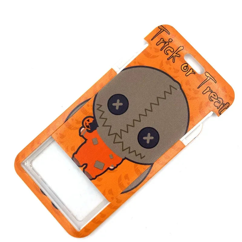 Halloween Trick R Treat Art Cartoon Anime Fashion Lanyards Bus ID Name Work Card Holder Accessories Decorations Kids Gifts