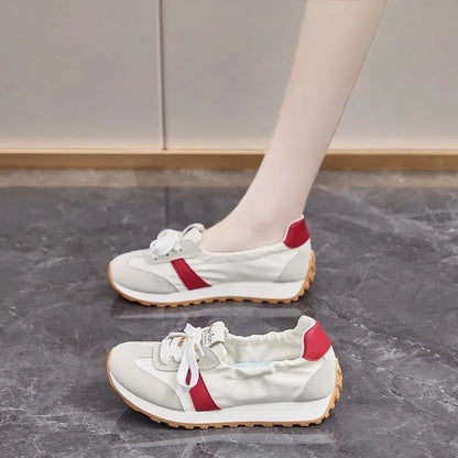 New White Shoes, Elevated Women's Shoes, Comfortable Women's Board Shoes Women's Sports Shoes