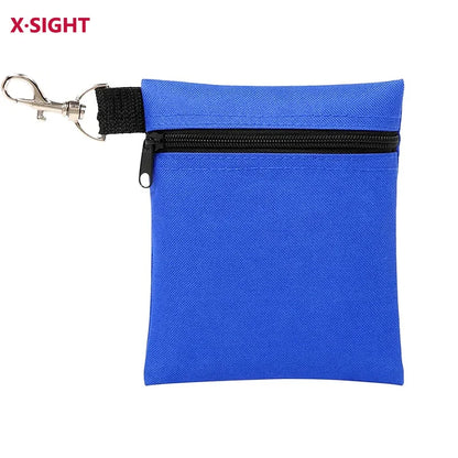 Portable Polyester Zippered Golf Ball Storage Pouch Bag with Tee Holder Accessories