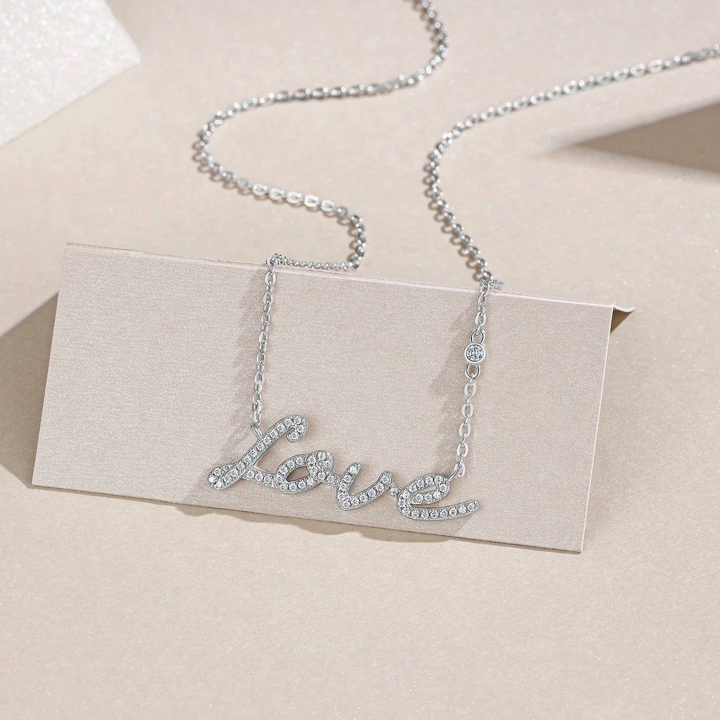 2025 Factory Price 925 Sterling Silver Jewelry Love Necklace Anniversary Gift for Women Moissanite Pendant Necklace