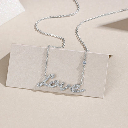 2025 Factory Price 925 Sterling Silver Jewelry Love Necklace Anniversary Gift for Women Moissanite Pendant Necklace