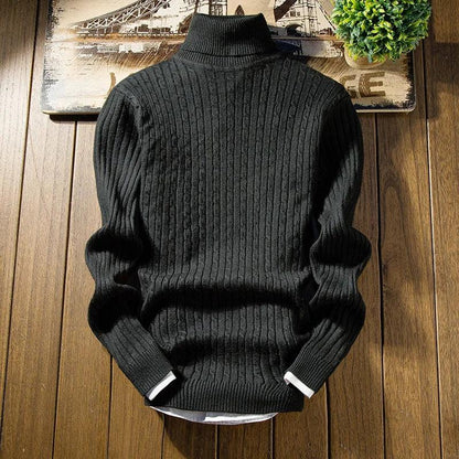 2023 Winter High Neck Thick Warm Sweater Men Turtleneck Brand Mens Sweaters Slim Fit Pullover Men Knitwear Male Double Collar3Xl
