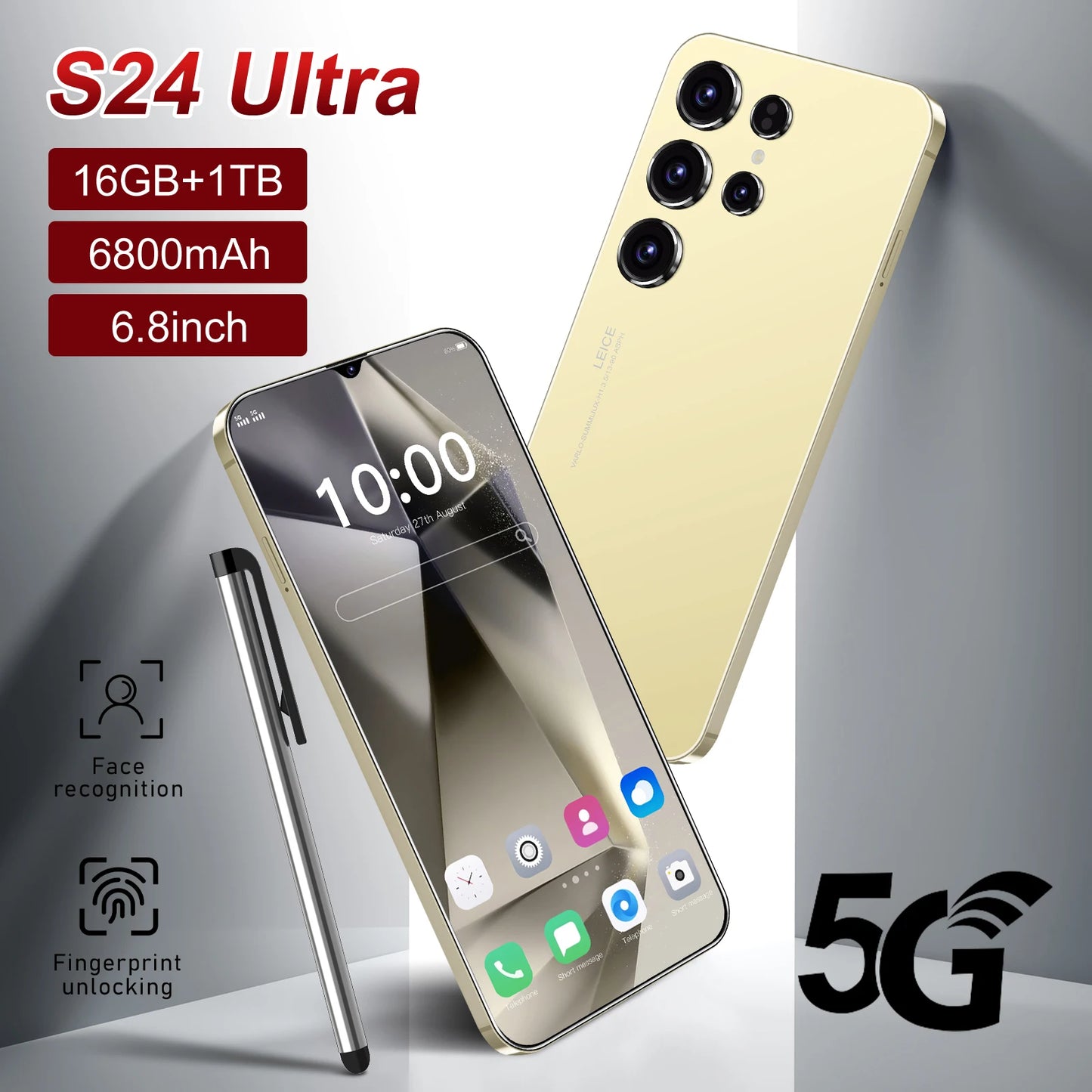 Factory Price Orignal Brand Mobile Phones S24 Ultra 5G Smartphone 1TB Unlocked Android Telephone