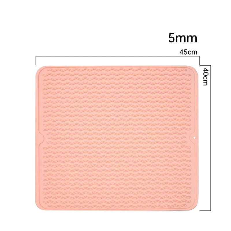 Silicone Dish Quick Bar Drying Dining Table Bath Mat Custom Logo Foldable Kitchen Large Microfiber