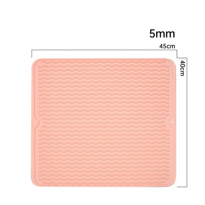 Silicone Dish Quick Bar Drying Dining Table Bath Mat Custom Logo Foldable Kitchen Large Microfiber