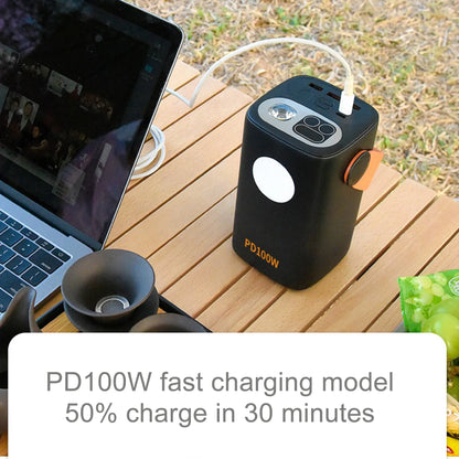Portable 60000mAh PD100W Laptop Charger 2-Way Fast Charging Li-Polymer Battery Power Bank External Battery Laptop Power Station