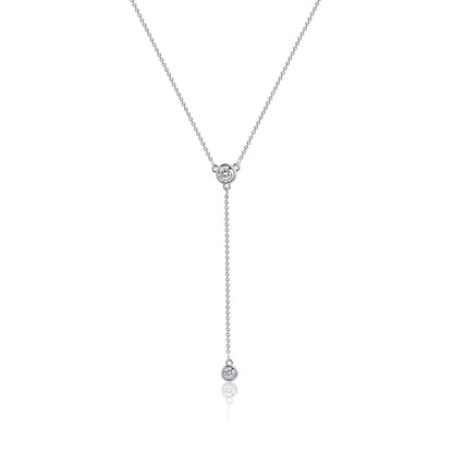Dainty Fashion Silver Plated Zircon Y-Necklace Autumn Hot Sale Necklace for Women Chain Link Necklace Trendy Designs Y-Neckalce