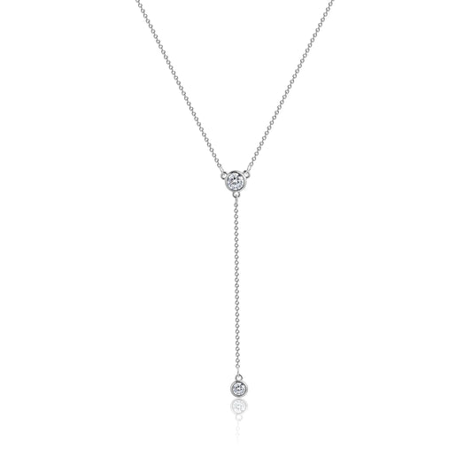 Dainty Fashion Silver Plated Zircon Y-Necklace Autumn Hot Sale Necklace for Women Chain Link Necklace Trendy Designs Y-Neckalce