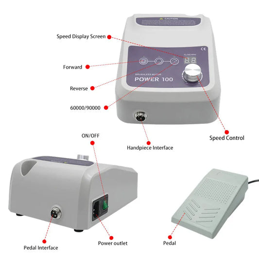 2026 AT-CM-035 6-90000RPM Strong Power 100 Carving Machine Without Handpiece by PDG ibma