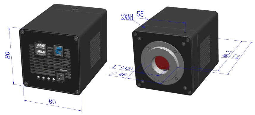 20MP USB3.0 Cooling C-mount Camera IMX183 1inch CMOS Sensor Fluorescence Electron Microscope Using Spectral Analysis
