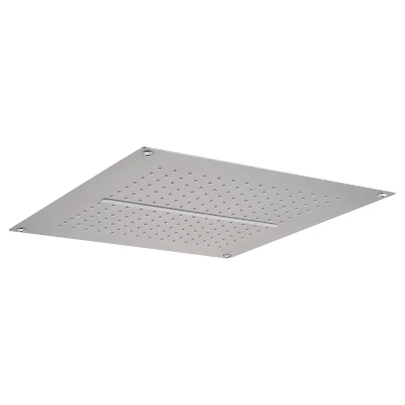 Luxury Brass Rainfall Shower Panel Rain Spa Head Polished Chrome Ceiling Faucets Diverter Ceramic Valve Core Rain Spray Pattern