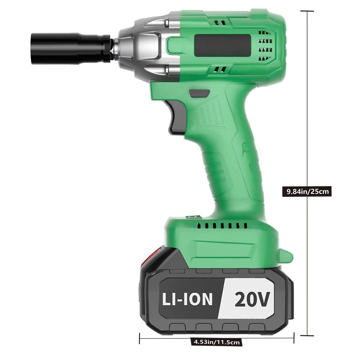 20V Cordless Impact Wrench DIY Grade Electric Wrench Drill for Car Max Torque 320nm Battery Powered