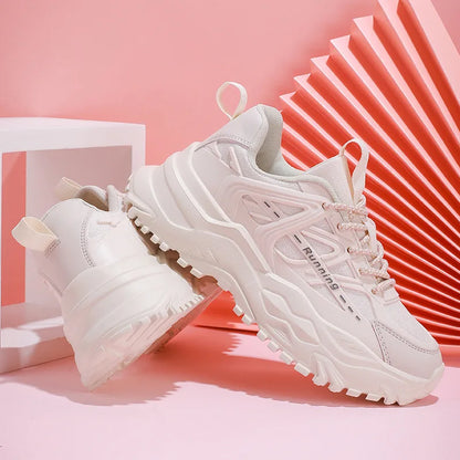 Women's & Men's 2026 Lighted Summer Platform Flat White Pink Casual Trainers Chunky Sport Sneakers Running Walking Shoes