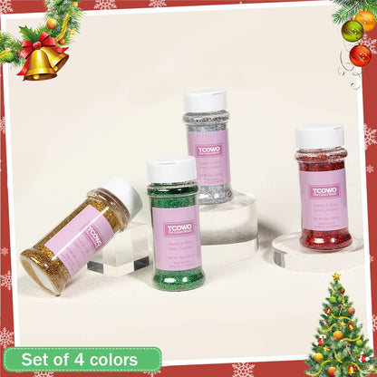 Local Stock 2OZ Shaker Packing Hexagon Shape Mix Chunky Glitter for Tumbler Nail Resin Christmas Decoration