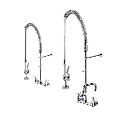 Sunmax Commercial Kitchen Faucet Long Spout Pull-Down Stainless Steel Restaurant Pre-Rinse Sense Faucet for Hotels Restaurants