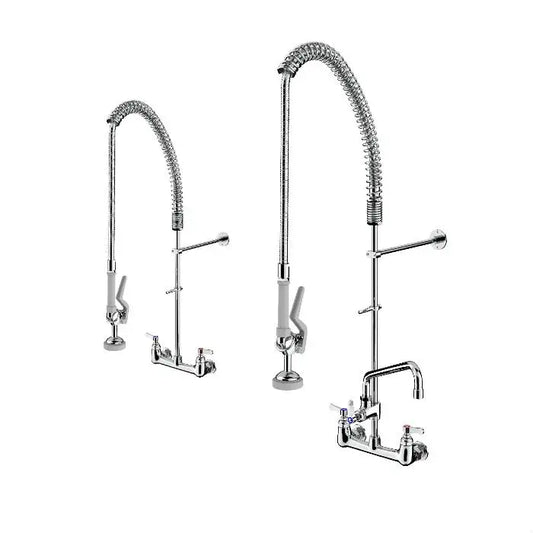 Sunmax Commercial Kitchen Faucet Long Spout Pull-Down Stainless Steel Restaurant Pre-Rinse Sense Faucet for Hotels Restaurants
