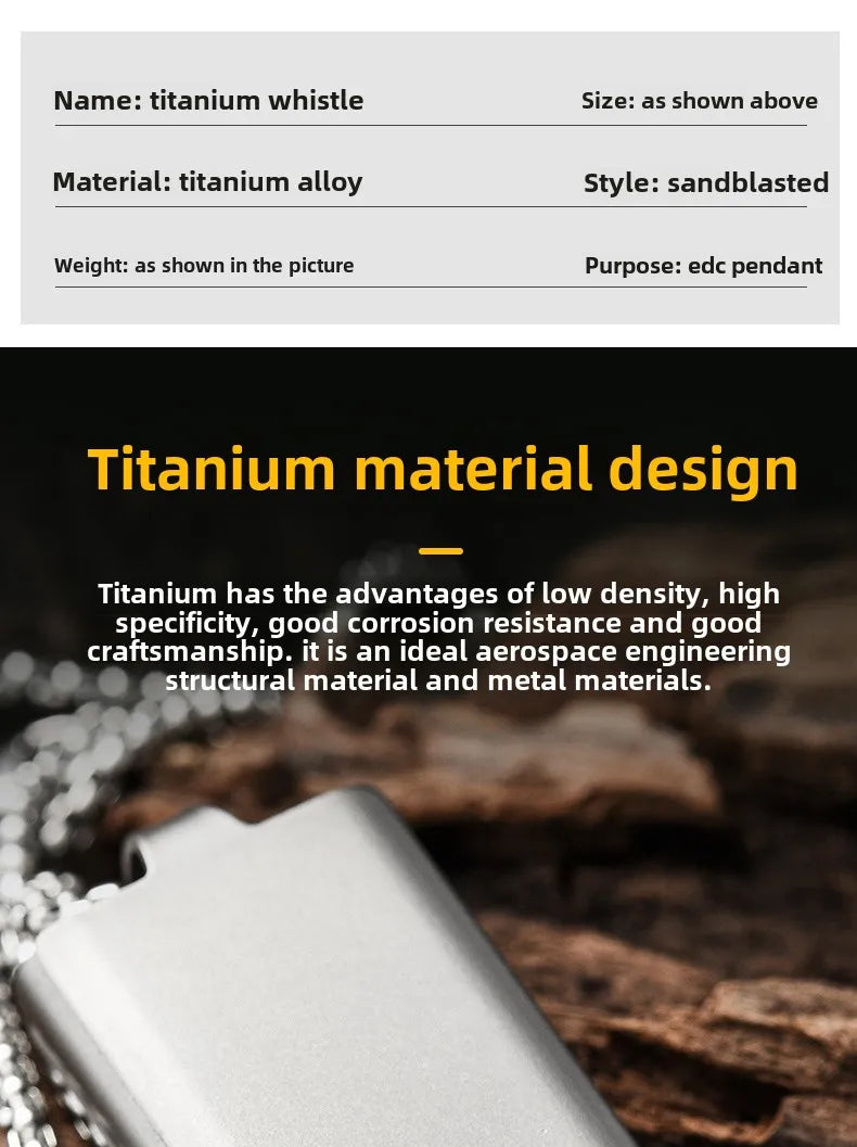 Factory Stock Titanium Alloy Three-Tube Double for Acme Whistle for EDC Tools Portable Outdoor Camping & Survival
