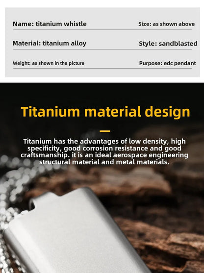 Factory Stock Titanium Alloy Three-Tube Double for Acme Whistle for EDC Tools Portable Outdoor Camping & Survival