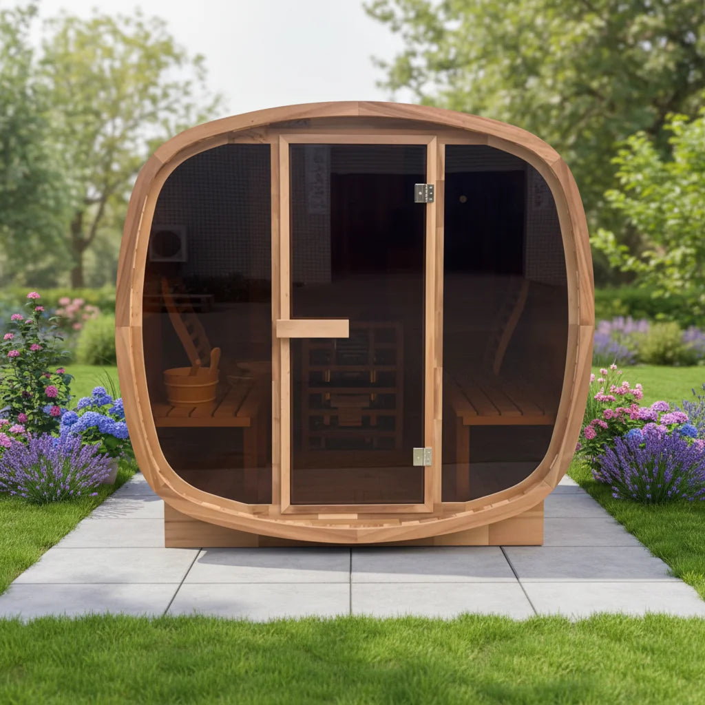 Luxury 4-Person Outdoor Sauna | Handcrafted From Aromatic Natural Red Cedar