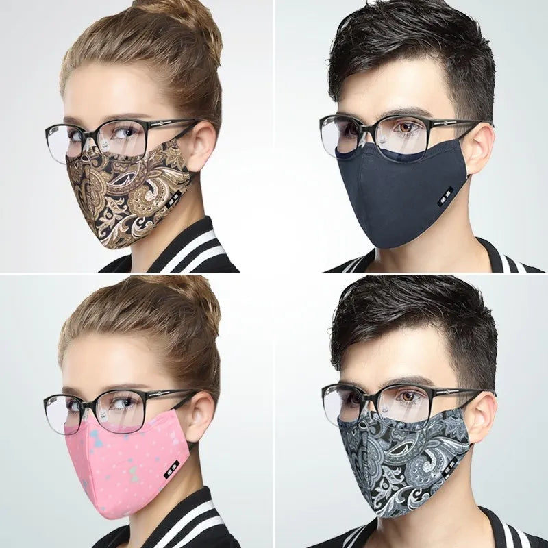 Korean Cotton Face Mask Anti-Dust Mask Respirator with Activated Carbon Filter Anti Dust Black Kpop Glasses Mask On The Mouth
