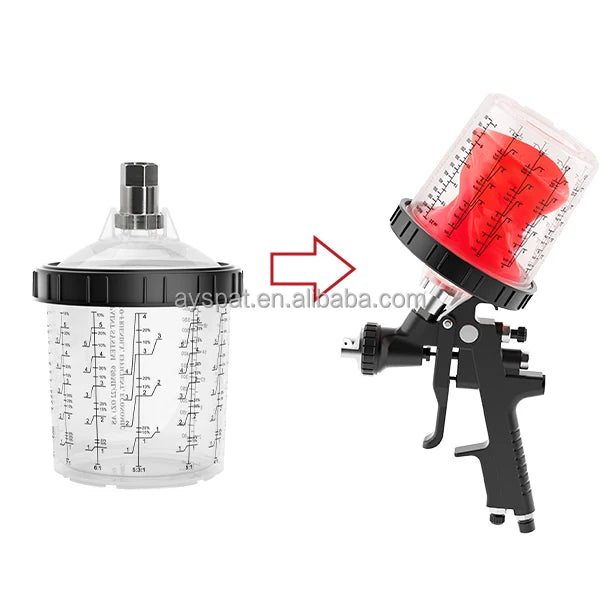650ML Plastic Disposable Paint Spray Cups with 125mic Filter