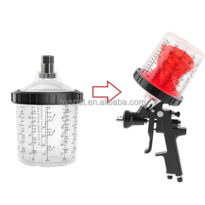 650ML Plastic Disposable Paint Spray Cups with 125mic Filter
