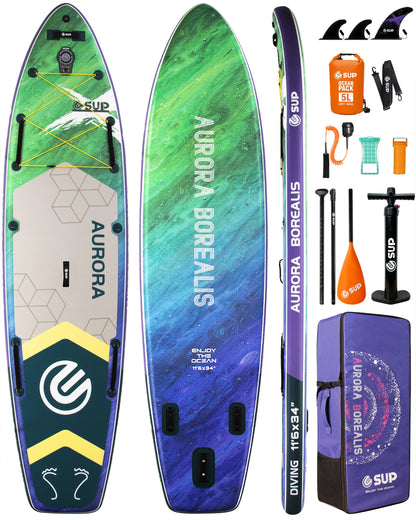 ESUP 350 extra Wide  Inflatable Paddle Board for Beginner  US Warehouse 430 Lbs Capacity Stand up Paddleboards  for Family