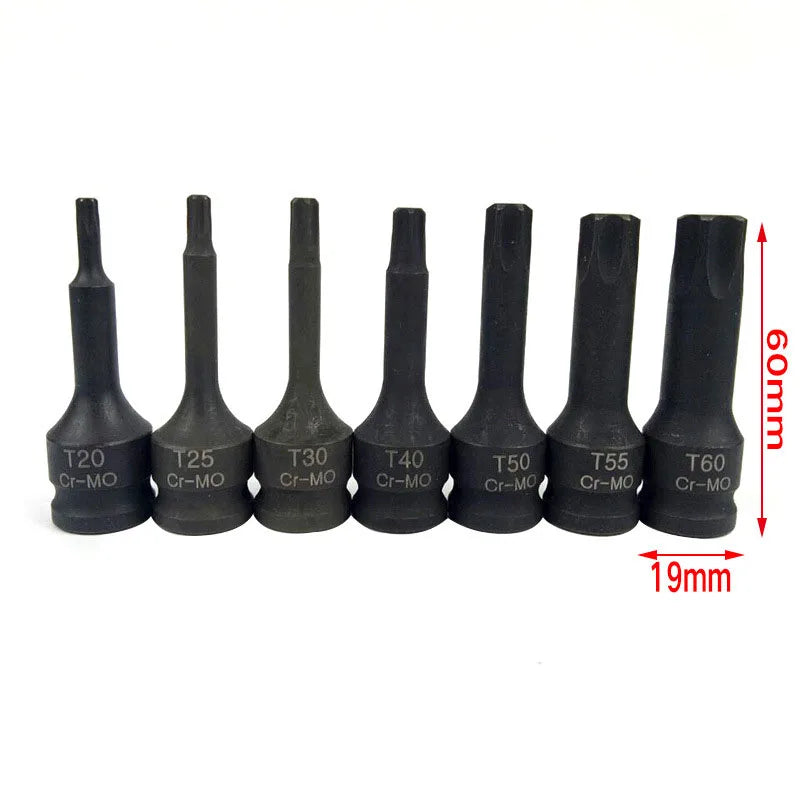 Integrated Sleeve Set 3/8 Pneumatic Screwdriver Sleeve Tool Set T-shaped H-shaped M-shaped Sleeve