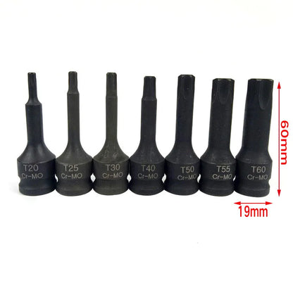 Integrated Sleeve Set 3/8 Pneumatic Screwdriver Sleeve Tool Set T-shaped H-shaped M-shaped Sleeve