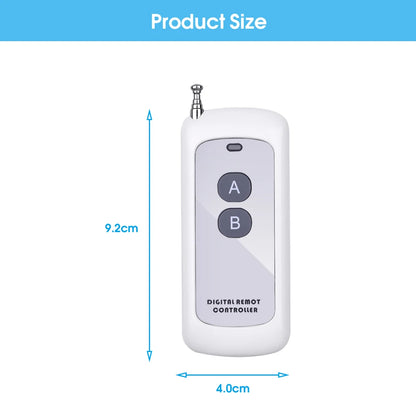 433Mhz Wireless RF Remote Control 1527 Learning Code Transmitter 2  Keys Long Range for Smart Home Garage Door Opener