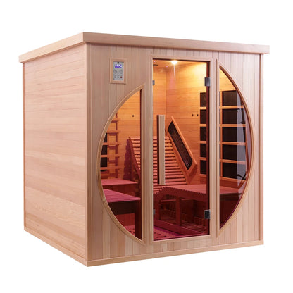 Helius US Warehouse Stock for Sale  Infrared Dry Sauna Room Featuring Hemlock  Wood for Relaxation and Wellness