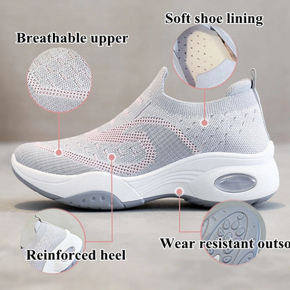 Women's Casual Sneakers Comfortable Breathable Boat Shoes Flats Disposable Zapatos De Mujer