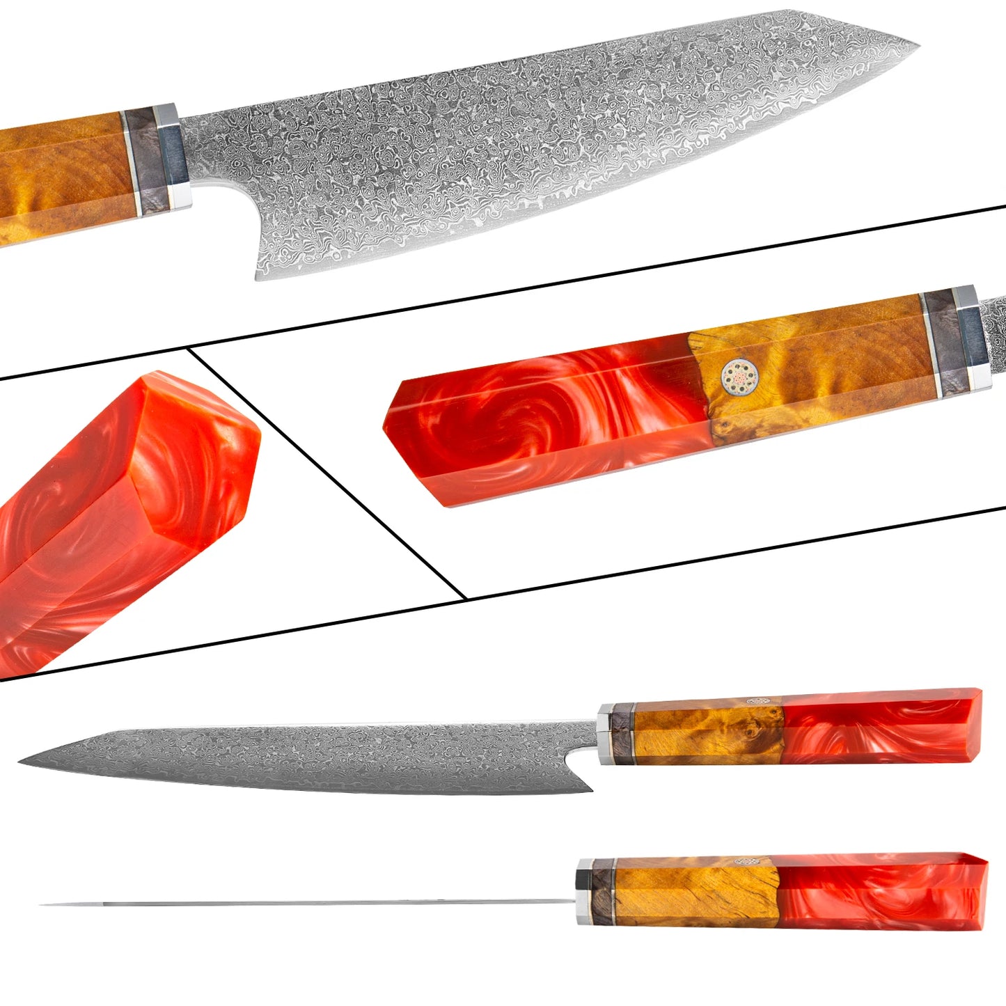 Hot Sale Factory Direct Japanese Vg10 Damascus Steel Gyuto Knife Damascus Kiritsuke Knife Kitchen Knives