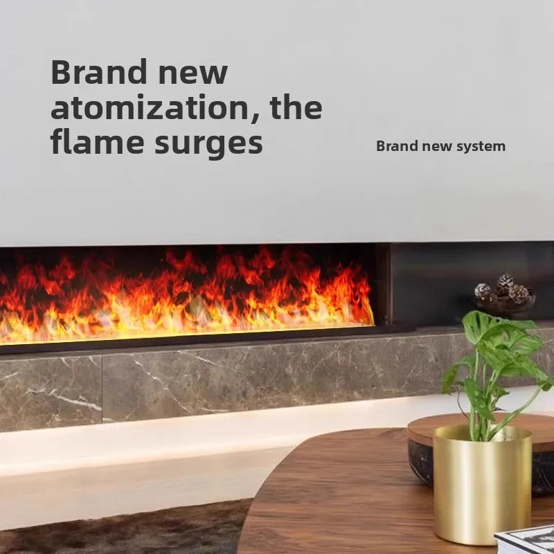 1 Home 3D Atomized Fireplace European Decoration Embedded Electronic Fireplace Simulation Flame Internet Celebrity TV Cabinet