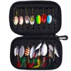 16pcs Spinners Lure Set Baits Set With Tackle Bag Trout Bass Salmon Pike Walleye Fishing Lures