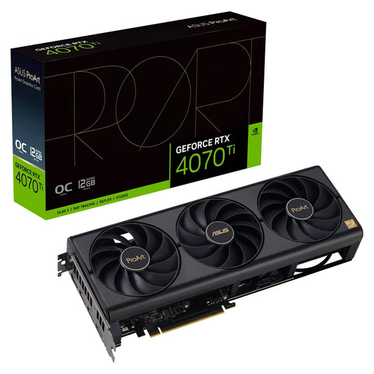 Used ASU'S ProArt GeForce RTX 4070 Ti OC Edition 12GB GDDR6X with 3rd Generation RT Cores Support Z790 X670E Series Motherboard by PDG ibma