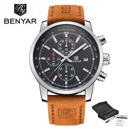 BENYAR Watches Men Luxury Brand Quartz Watch Fashion Chronograph Watch Reloj Hombre Sport Clock Male Hour Relogio Masculino 2023
