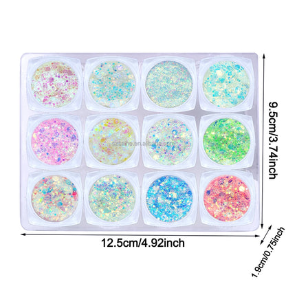 16 oz Snow Globe Glass Tumbler DIY Kit Supplies with UV DTF Cup Wraps Glitter Glass Bottle for Holiday Craft Gifts US Warehouses
