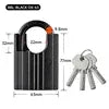 OPEL Heavy Duty Hardened Iron Anti-Theft Waterproof Padlock A3 Steel Shackle Key Operated Black Color for Outdoor/Indoor Use