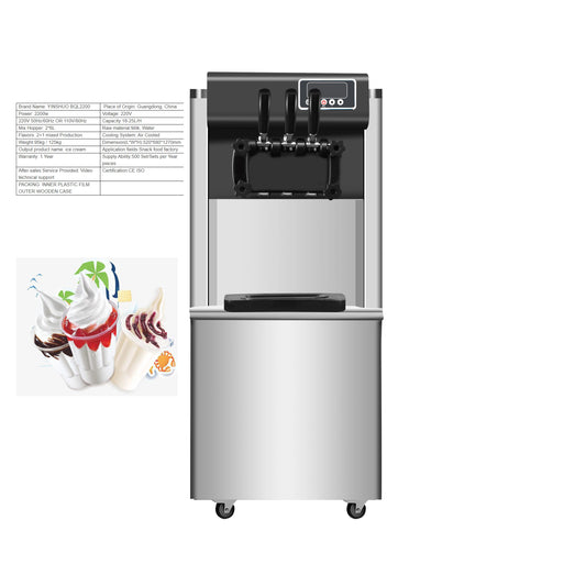 YINSHUO Brand FACTORY PRICE 3 FLAVOR Soft Serve Ice Cream Machine by PDG ibma
