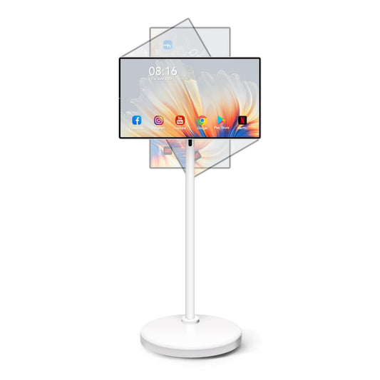 Android Tablet Smart Television in Cell Touch 24 Inch Lcd Screen Movable Wireless Rollable Portable Touch Display Moveable Tv