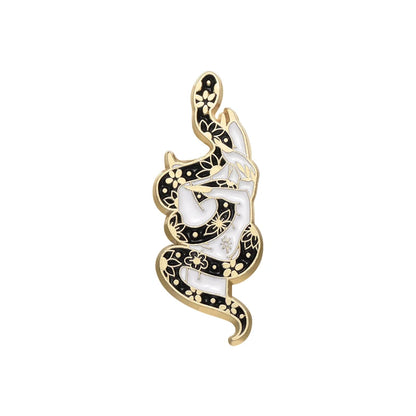 Butterfly Snake Hard Enamel Pins Punk Gothic Animal Cartoon Brooches Lapel Badges Clothes Backpack Accessories Jewelry Gift