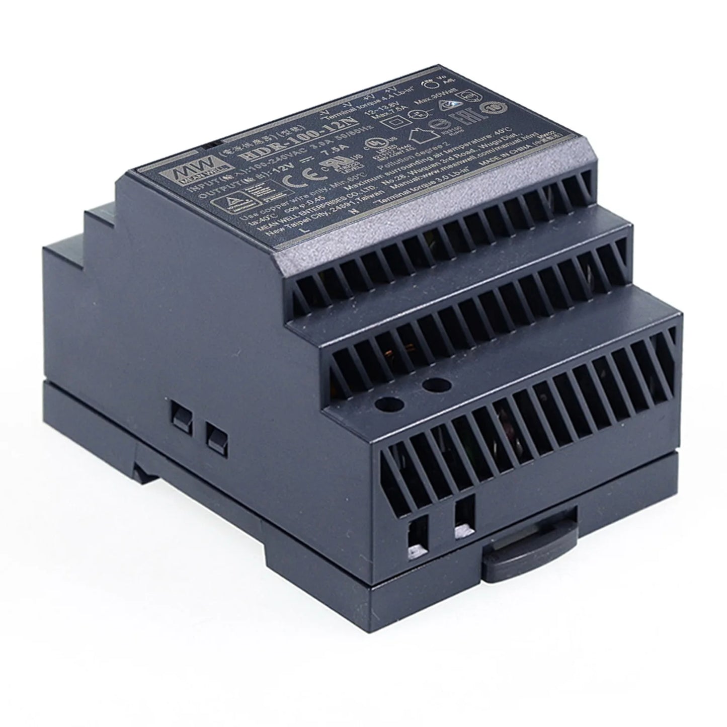 Mean Well HDR-100-12N 100W 12V Single Output DIN Rail Switching Power Supply for Industrial Automation and Control Systems