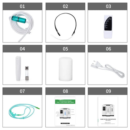 Kainuo Mini Portable Micro Oxygen Generator Machine for Home & Hospital Use with Durable Motor and Bearing Core Components