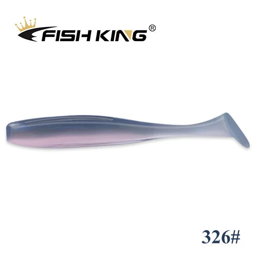 FISH KING Easy Shiner Fishing Lure 50mm 75mm 100mm Wobblers Carp Fishing Soft Lures Silicone Artificial Double Color Bait T Tail